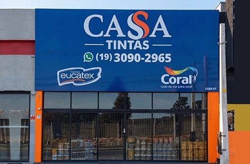 Fachada da loja Cassa Tintas