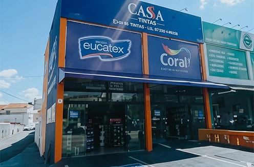 Fachada da loja Cassa Tintas
