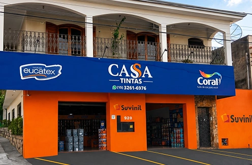 Fachada da loja Cassa Tintas