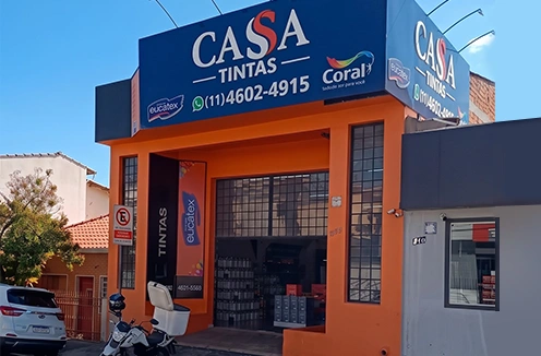Fachada da loja Cassa Tintas