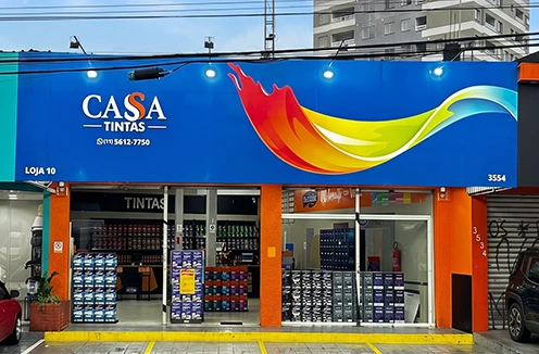 Fachada da loja Cassa Tintas